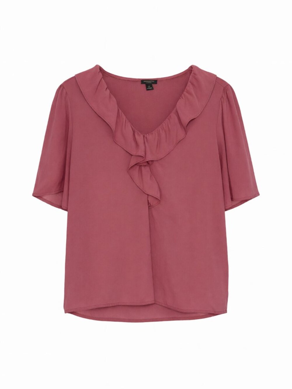 Ann Taylor Women's Factory Pink Ruffle Blouse Large Size L
